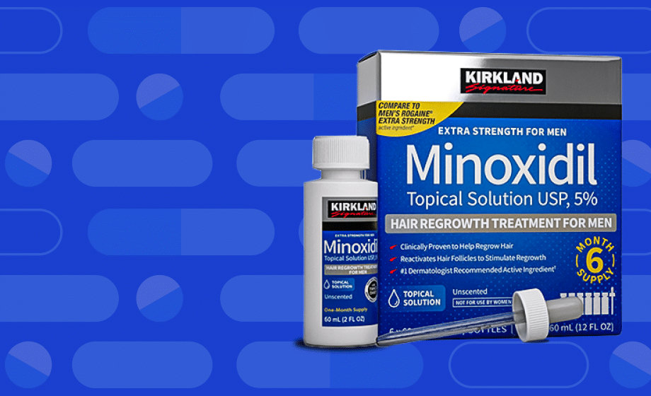 Banner Minoxidil Kirkland na Wolf Pharma